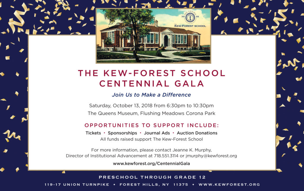 Celebrate & Support The KewForest School's Centennial Gala This Is